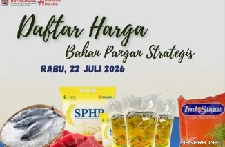 Daftar Harga Bahan Pangan Strategis di Kota Padang, Rabu (22/7/2026)