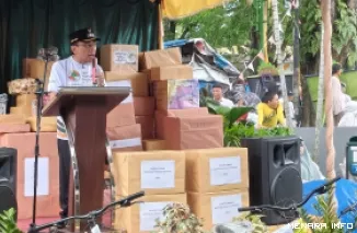 Wali Kota Padang Maigus Nasir Membuka Kegiatan Peringatan Harkopnas ke-79 di Kota Padang, Minggu (12/7/2026)
