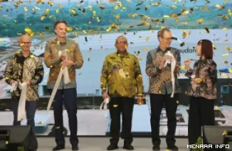 Wakil Menteri Ketenagakerjaan, Afriansyah Noor saat peresmian fasilitas produksi baru PT Givaudan Indonesia di kawasan GIIC, Cikarang, Bekasi, Jumat. (humas)