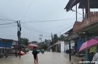 Kondisi Banjir di wilayah Kecamatan Bungus, Senin (3/8/2026)