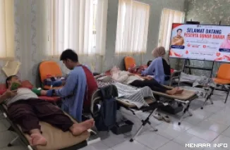 Pelaksanaan Donor Darah di Aula Puskesmas Pauh Kota Padang, Sabtu (1/8/2026).