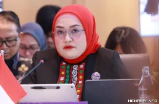 Direktur Jenderal Pembinaan Hubungan Industrial dan Jaminan Sosial Tenaga Kerja (PHI dan Jamsos) Kemnaker, Indah Anggoro Putri. (humas)
