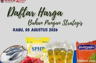 Harga Bahan Pangan Strategis di Padang, Rabu (5/8/2026)