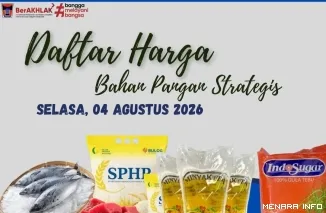 Harga Bahan Pangan Strategis Hari Ini, Selasa (4/8/2026)