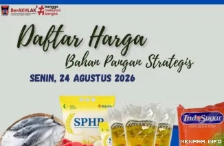 Daftar Harga Bahan Pangan Strategis di Kota Padang, Senin (24/8/2026)