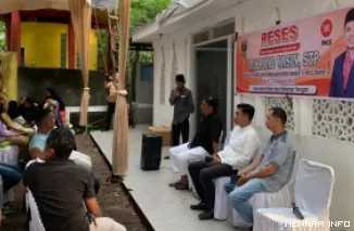 Anggota DPRD Sumatera Barat, Muhammad Yasin kunjungi serap aspirasi warga Desa Tungkal Selatan, Kecamatan Pariaman Utara, Kota Pariaman, dalam agenda reses perorangan, Jumat siang. (humas)