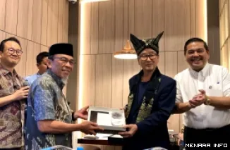 Wakil Wali Kota Padang Maigus Nasir Saat Mengadakan Pertemuan dengan Chief Representative Korea Environmental Industry & Technology Institute (KEITI) Indonesia Kang Min Soo, Selasa (11/8/2026)