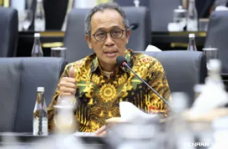 Anggota Baleg DPR RI, Wahyu Sanjaya saat Rapat Pleno Baleg DPR RI dengan agenda penyusunan RUU tentang Pengelolaan Air Minum dan Sanitasi di Gedung Nusantara I, Kompleks Parlemen, Senayan, Jakarta, Senin. (humas)