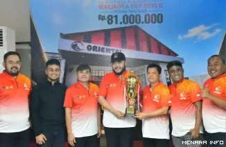 Wali Kota Padang Fadly Amran Membuka Turnamen 128 Pool Oriental Billiards Piala Bergilir Wali Kota Cup Seri II Tahun 2026 di Oriental Billiards, Sabtu (22/8/2026)