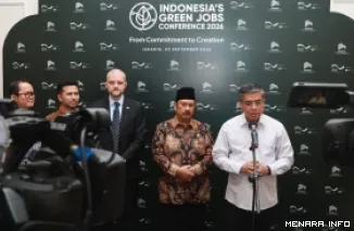 Menteri Ketenagakerjaan (Menaker), Yassierli usai menghadiri Indonesia's Green Jobs Conference 2026 yang diselenggarakan Kementerian PPN/Bappenas di Jakarta, Rabu (2/9/2026). (humas)