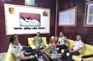 KPLP Kelas IIB Solok Juanda Metria dan Jajaran Bertemu dengan Dandim 0309 Letkol Inf Sugeng Riyadi Membahas Koordinasi Terkait Antisipasi Gangguan Keamanan, Selasa (8/9/2026)