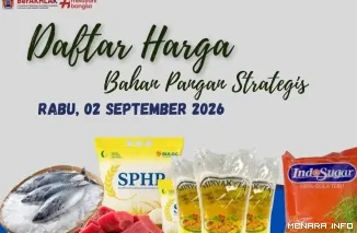 Harga Bahan Pangan Strategis di Padang, Rabu (2/9/2026)