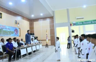 Wali Kota Padang Fadly Amran Membuka Ujian Kenaikan Tingkat-Kyu/Sabuk Semester II Tahun 2026 yang digelar Lembaga Karate-Do Indonesia (Lemkari) Kota Padang, Minggu (20/9/2026)