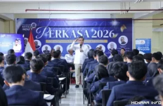 Menteri Ketenagakerjaan, Yassierli berikan Kuliah Umum di Politeknik Mitra Industri, Bekasi, Rabu (16/9/2026).  (humas)