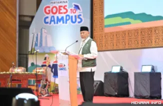Gubernur Sumatera Barat, Mahyeldi menghadiri Pertamina Goes to Campus (PGTC) 2026 Regional Sumbar di Auditorium Universitas, Jumat. (humas)