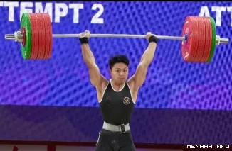 Lifter putra Indonesia, Rahmat Erwin Abdullah Saat Tampil di Asian Games 2026 Aichi-Nagoya, Jepang.(Foto: ist)