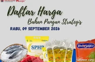 Daftar Harga Bahan Pangan Strategis di Kota Padang, Rabu (9/9/2026)