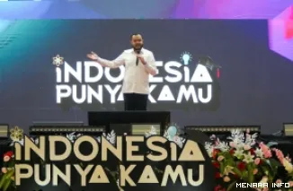 Wali Kota Padang Fadly Amran Saat Menjadi Pemateri dalam Kegiatan Indonesia Punya Kamu Universitas Andalas (Unand)--Garuda TV bertema "Connecting Generations" di Auditorium Universitas Andalas, Selasa (15/9/2026).
