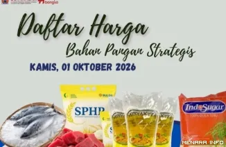 Daftar Harga Bahan Pangan Strategis di Kota Padang, Kamis (1/10/2026)
