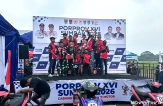 Tim Balap Motor Kota Padang Berhasil Meraih Tiga Medali Emas Pada Porprov Sumbar XVI (*)