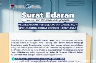 Surat Edaran Dinas Pendidikan dan Kebudayaan Kota Padang Terkait Pelaksanaan PJJ (*)