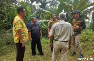 Tiga Kepala OPD di Jajaran Pemko Padang Meninjau Rencana Pembangunan SMK Negeri 11 Padang di Kawasan Pasar Lalang, Kelurahan Kuranji, Kecamatan Kuranji (*)