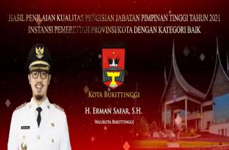 Pemko Bukittinggi 1 dari 16 Kota se Indonesia Terima Anugrah KASN