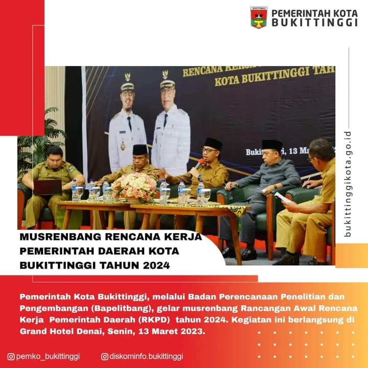 Pemko Bukittinggi Gelar Musrenbang RKPD 2024