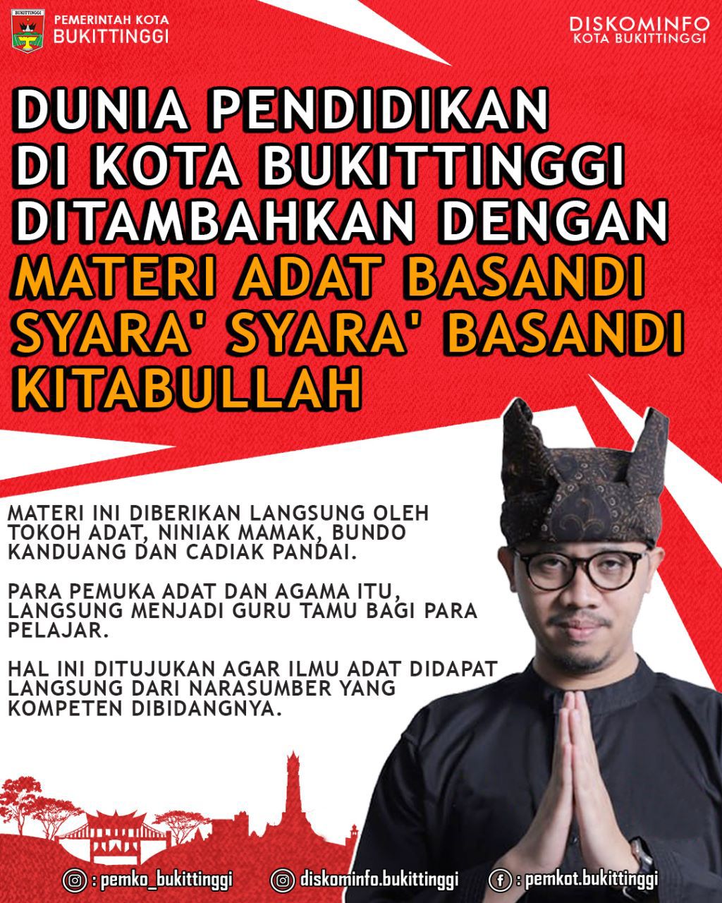 Bukittinggi Tambahkan Materi Pelajaran ABS BSK bagi Pelajar SD dan SMP Negeri