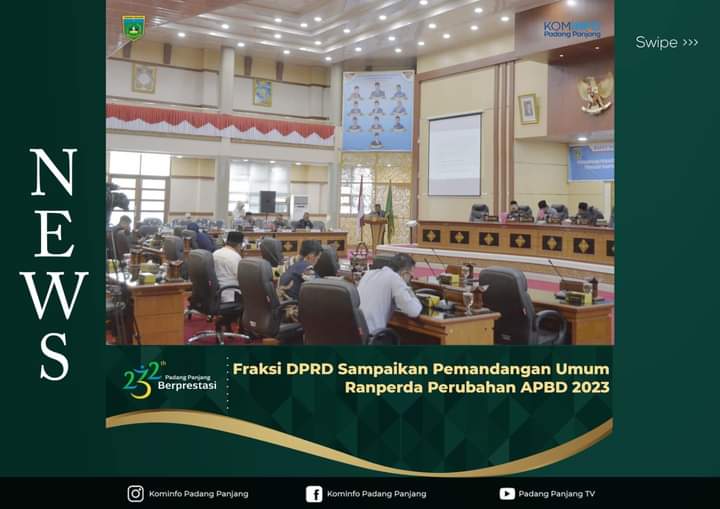 Fraksi DPRD Sampaikan Pemandangan Umum Ranperda Perubahan APBD 2023