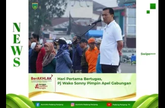 Hari Pertama Bertugas, Pj Wako Sonny Pimpin Apel Gabungan