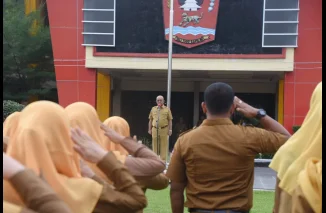 Sekda Pimpin Apel Gabungan, Himbau ASN Tingkat Kinerja dan Kedisiplinan