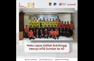 Wako Erman Safar Lepas 65 Kafillah Bukittinggi ke MTQ Tingkat Sumbar