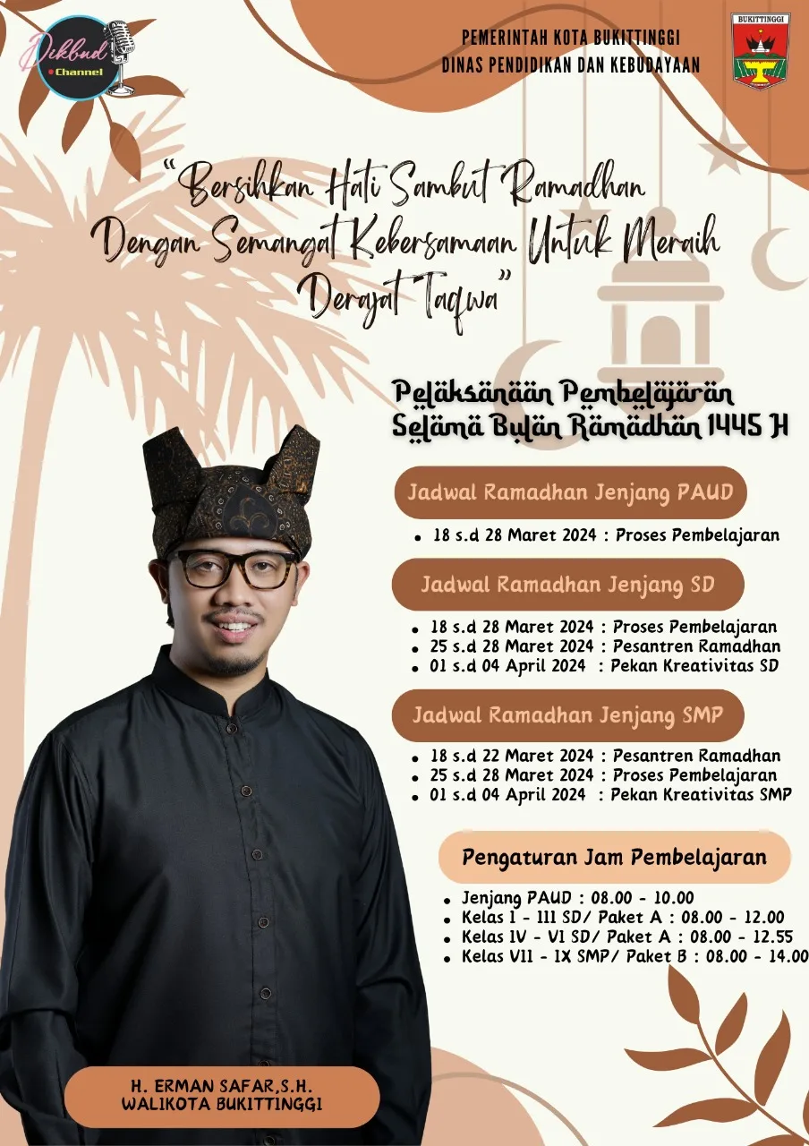 Jadwal Pembelajaran Sekolah di Bukittinggi