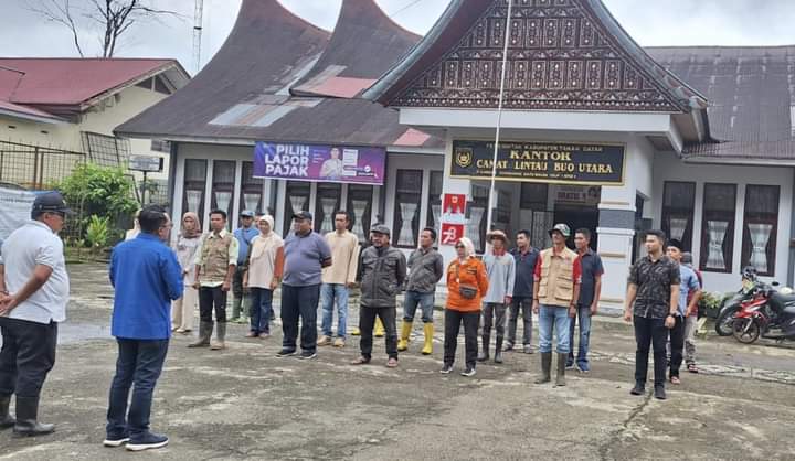 Satgas dan Relawan PB Nagari se-Kecamatan Lintau Buo Utara Gelar Apel Kesiapsiagaan Bencana