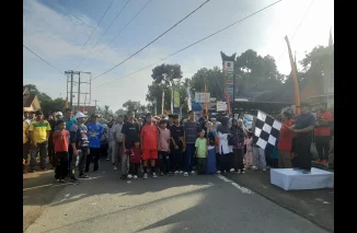 Jalan Sehat Meriahkan Hari Raya Idul Fitri di Nagari Panampuang