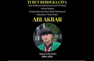 UNITAS Padang Berduka, Salah Satu Mahasiswa Jadi Korban Bencana Alam