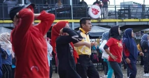 Anggota Korpri Kota Bukittinggi Ikuti Senam Pagi