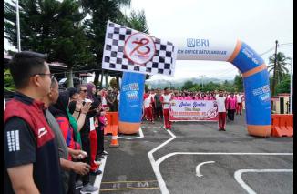 Polres Tanah Datar Gelar Olahraga Bersama Meriahkan Hari Bhayangkara ke-78