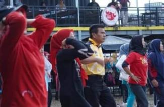 Anggota Korpri Kota Bukittinggi Ikuti Senam Pagi