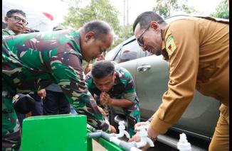 Bupati Tanah Datar bersama Danrem 032/Wirabraja Resmikan Air Bersih di Nagari Koto Tuo