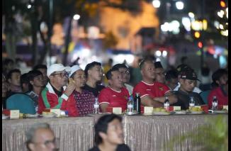Pemkab Tanah Datar Gelar Nonton Bareng Timnas di Lapangan Cindua Mato Batusangkar