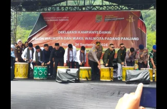 Tiga Pasangan Cawako Padang Panjang Deklarasi Damai
