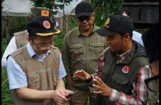 Rencana Pembangunan Multi Hazard EWS, Direktur ICL Kunjungi Tanah Datar