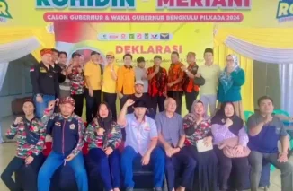Puluhan Ormas deklarasikan dukungan terhadap petahan calon Gubenur Bengkulu nomor urut 2, Rohidin Mersyah - Meriani