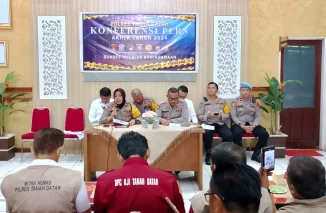 Polres Tanah Datar Paparkan Penanganan Kasus Selama 2024