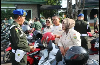 razia kendaraan dinas dilingkungan Korem 0407 Gamas Bengkulu