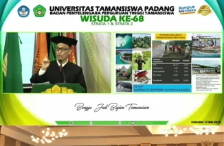 Dr. Yudas Sabaggalet Sampaikan Orasi Ilmiah di Wisuda Universitas Tamansiswa Padang ke-68: Model Penguatan Kapital Sosial dan Budaya UMA untuk Pembangunan Berkelanjutan di Mentawai