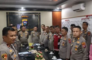 Polres Tanah Datar Ikuti Upacara Pemuliaan Nilai Luhur Tribrata