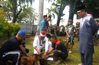 Idul Adha 1446 H : Korem 041/Gamas Bengkulu Kurban  3 Sapi dan 3 Kambing